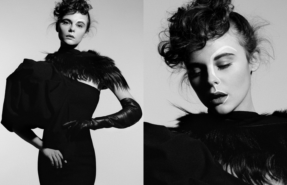 Dress / Aqua london Gloves / Aristide Aristide Collar / Vintage