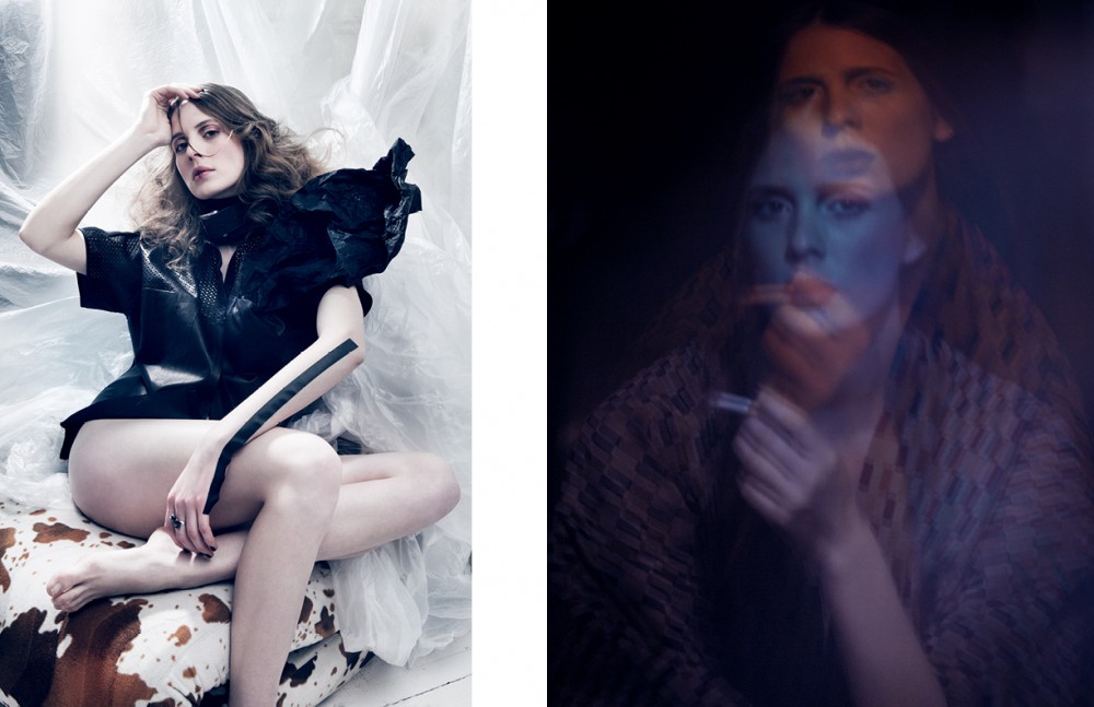 Shirt / Marcell Von Berlin belt worn as necklace / Vegetarian Shoes Ring / Model‘s own