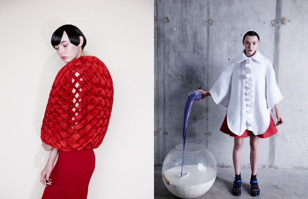 Total look / Junya Watanabe Opposite Coat / Nicopanda Dress / Emporio Armani Trainers & ring / Dior