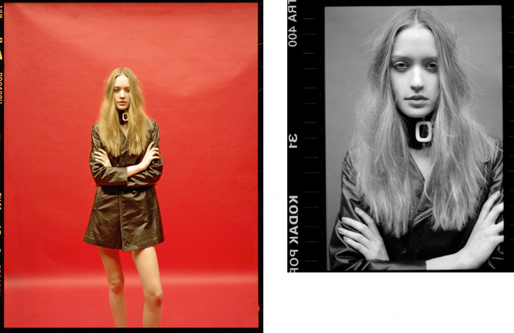 Ivana @ M&P wears Leather vintage Jacket / Saint Laurent Collar / JW Anderson