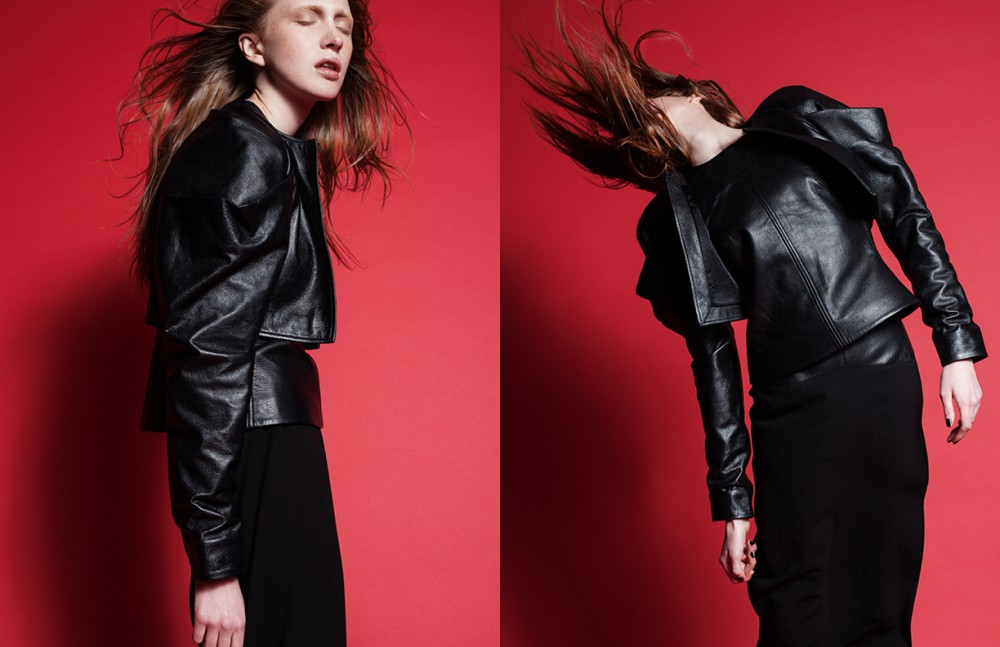 Cropped Leather Jacket, Top, & Skirt /Martine Jarlgaard