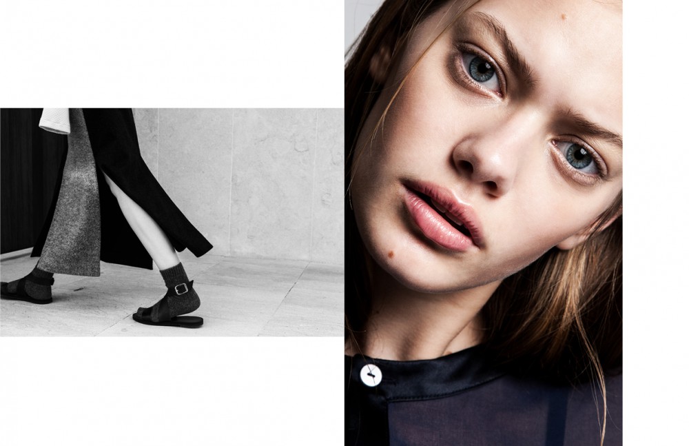Woolen Skirt / Ricostru Sweater / Studio Pretzel Leather Sandals / ZARA Woolen Socks / Calzedonia Opposite Dress / CO|TE