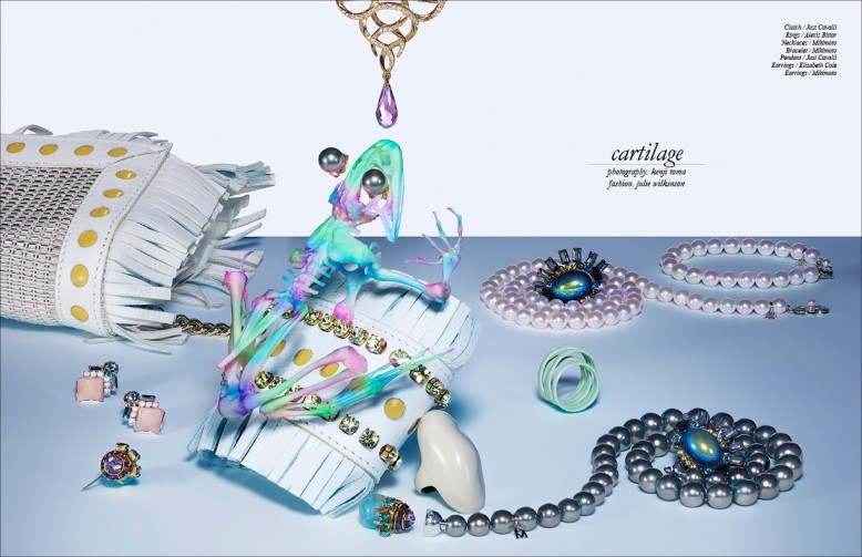 Clutch / Just Cavalli Rings / Alexis Bittar Necklaces / Mikimoto Bracelet / Mikimoto Pendant / Just Cavalli Earrings / Elizabeth Cole Earrings / Mikimoto