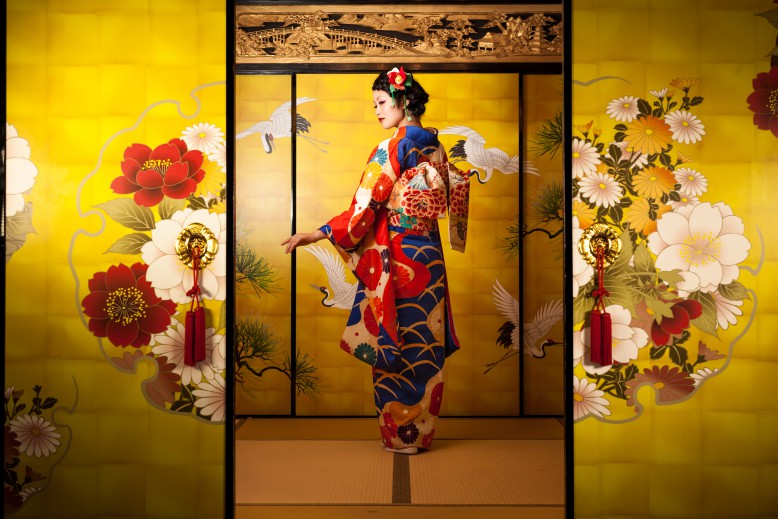 Kimono - Vintage Japanese flowers