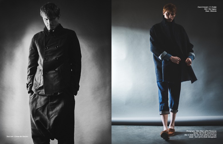 Total look / Comme des Garcons Opposite Coat & trousers / C. Cruden Shirt / Our Legacy Shoes / Petrucha