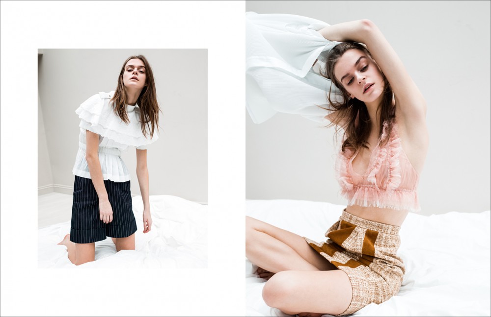 Top & shorts / Chanel  Opposite Top and Skirt / Miu Miu Shirt / Victoria Beckham