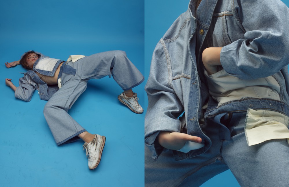  Jeans & jacket / Dasha Babaeva  Sneakers / FILA  Socks / Mattino