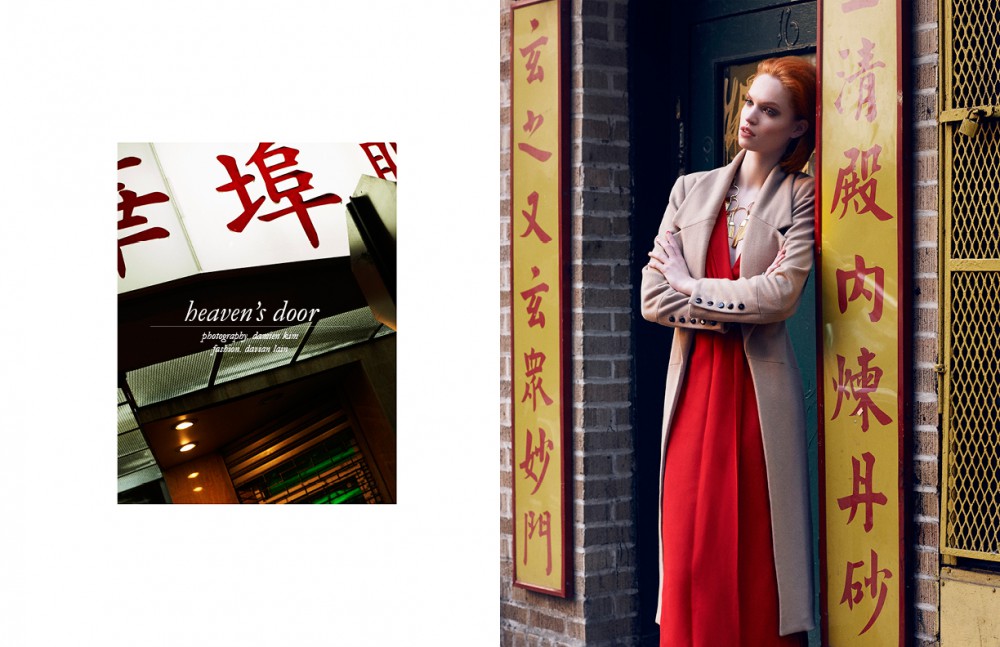 Dress / Jason Wu Coat / HANLEY Necklace / Lele Sadoughi