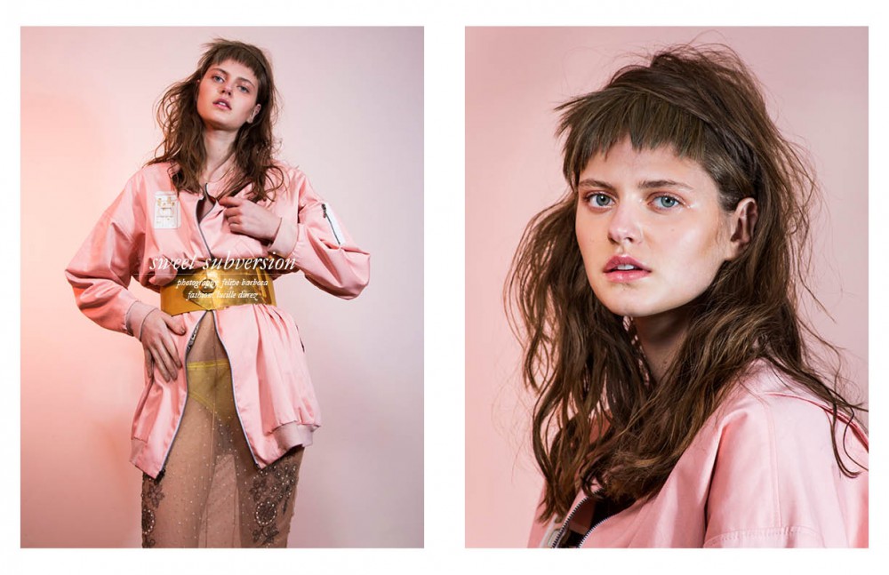 Pink jacket / A.Knackfuss Transparent skirt & briefs / La Perla Belt / Veronique Leroy